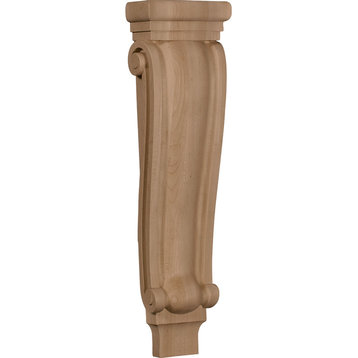 Extra Large Traditional Pilaster Corbel, Maple, 6 3/4"W x 4 1/4"D x 27 1/2"H