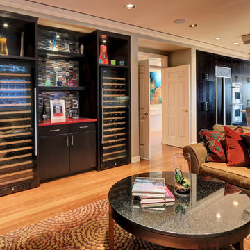 Contemporary, Clean Kitchen for the Bold Wine Aficionado - Kirkland