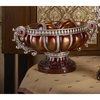 8.75 Delicata Bronze Silver Dcor Footed Bowl With Spheres