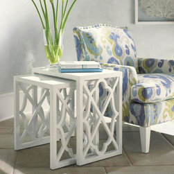 Ivory Key Stovell Ferry Nesting Tables With Lattice Sides - Products