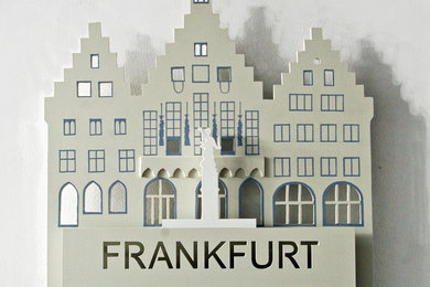 "Frankfurt" LED- Lichtobjekt, € 1000,- zzgl. 7% MwSt.80x75 cm, Auflage 10 Stück