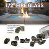American Fireglass Pre-Mixed Reflective Fire Glass, Bora Bora, 1/2", 10 Lbs