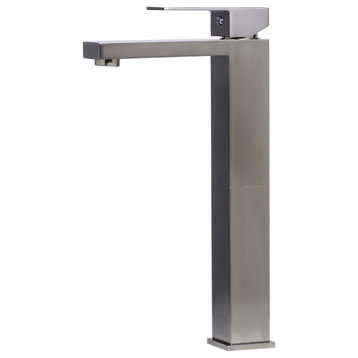 ALFI brand AB1129-BN Single Lever Tall Square Bath Faucet In Brushed Nickel