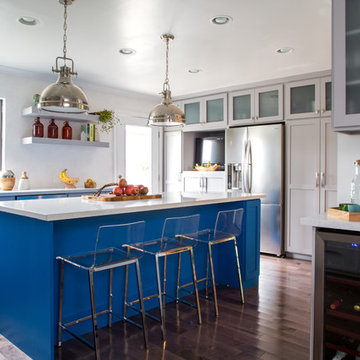 Transitional Colorful Kitchen