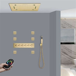 Led Musical Shower System With Hand Shower, Style 2 - Remote Control - Showerheads And Body Sprays