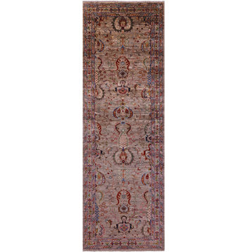 Runner Persian Tabriz Hand Knotted Wool Rug 2' 8" X 8' 6" - Q16691