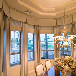 Classic Custom Dining Room Window Treatments - Curtains