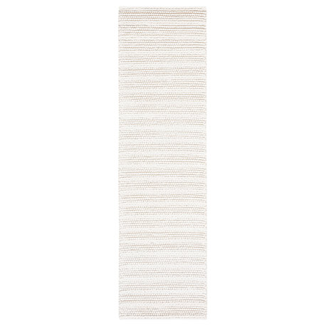 Safavieh Couture Natura Collection NAT280 Rug, Ivory, 2'3"x8'