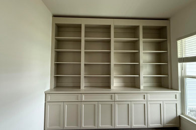 Example of a trendy home office design in Baltimore
