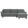 LifeStyle Solutions Hayworth Sectional with Curved Arms in Gray
