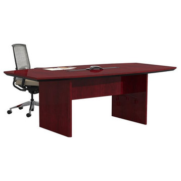 Safco Corsica 6' Boat Shaped Conference Table with Slab Base in Sierra Cherry