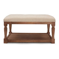 Morton Upholstered Coffee Table - Ivory - Soffbord