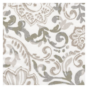 Shower Curtains Zira Bisque Gray Medallion 75 X 84 Inch Cotton