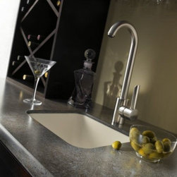 Corian&reg; Lava Rock bar top with sink. - Bar Sinks