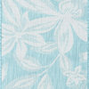 Edda Transitional Floral Indoor Rug, Aqua/Cream, 2'8"x9'11" Runner