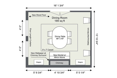 Room Planner - Dining Room Design 2D Floor Plan