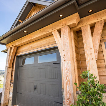 Timber Beams Surrounding Garage
