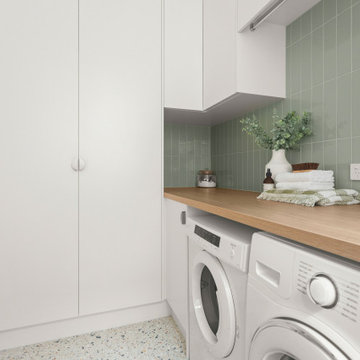Contemporary Joslin Ensuite, Laundry & Bathroom Renovation