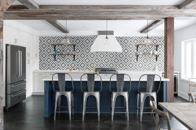 Arts and crafts kitchen photo in Raleigh