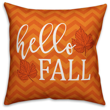 Hello Fall Chevron 16x16 Indoor / Outdoor Pillow