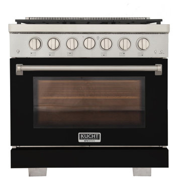 Professional 36" 5.2 cu.ft., Two 21K Power Burners, Black, Liquid Propane