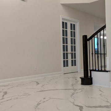24x48 Calcutta Matte Porcelian Tile Installation