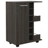 Home Square 2-Piece Set with Bar Cart Cabinet and Coffee Table