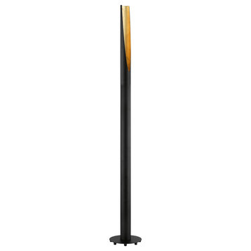 Eglo 203388A Barbotto 54" Tall Column Floor Lamps - Black / Gold