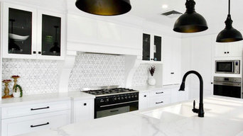 Bright White Kitchen with Black Fixtures