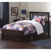 AFI Mission Twin XL Solid Wood Bed with Footboard in Espresso