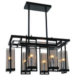CWI LIGHTING - CWI LIGHTING 9858P27-6-RC-101 6 Light Up Chandelier with Black finish - CWI LIGHTING 9858P27-6-RC-101 6 Light Up Chandelier with Black finishThis breathtaking 6 Light Up Chandelier with Black finish is a beautiful piece from our Vanna Collection. With its sophisticated beauty and stunning details, it is sure to add the perfect touch to your décor.Collection: VannaCollection: BlackMaterial: Metal (Stainless Steel)Shade Color: SmokeShade Material: GlassHanging Method / Wire Length: Comes with 72" of rodsDimension(in): 27(W) x 15(H) x 14(L)Max Height(in): 103Bulb: (6)60W E12 Candelabra Base(Not Included)CRI: 80Voltage: 120Certification: ETLInstallation Location: DRYOne year warranty against manufacturers defect.