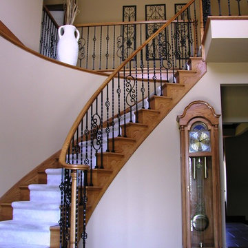 Portico Railing, Interior Railing and Front Doors in Columbus NJ