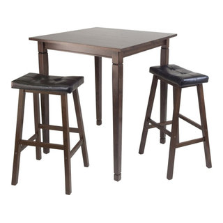 Winsome Kingsgate 5 Piece Square Dining Set In Walnut, 1