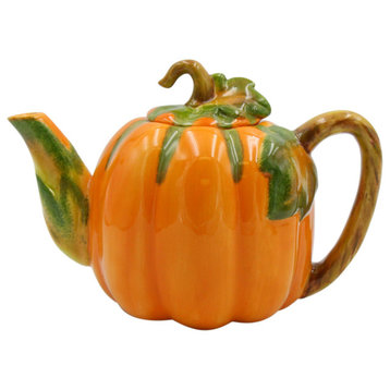 Orange Pumpkin Teapot