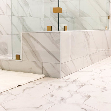 Installation of All Tile; Floor, Shower & Walls; Shower enclosure and Fixtures