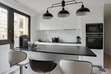 This is an example of a modern kitchen in Paris.