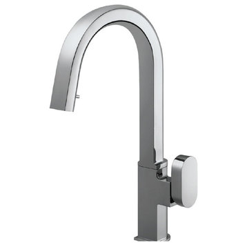 Azura Hidden Pull Down Kitchen Faucet With CeraDox Technology, Polished Chrome
