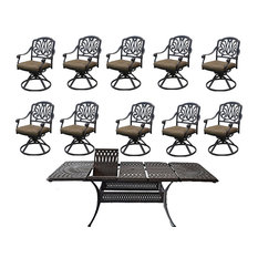 50 Most Por 10 Person Outdoor Dining Sets For 2019 Houzz Outdoor Patio Dining Set Cast Aluminum Santa Clara Extendable Table 11 Piece