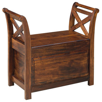 Abbonto Accent Bench, Warm Brown
