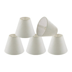 Aspen Creative 32672-5 Hardback Empire Clip-On Lamp Shade Off White 3" x 6" x 5"