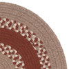 Colonial Mills Corsair Banded Round Braided Rug, Natural, 10x10