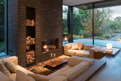 Living room - transitional living room idea in Other