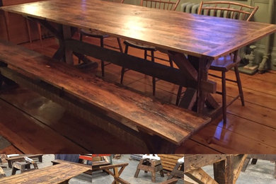 Reclaimed wood Trestle Table