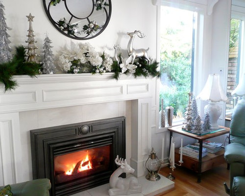 Silver And White Christmas Mantel Home Design Ideas, Pictures, Remodel ...
