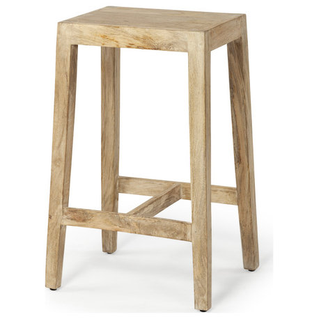 Colony Light Brown Solid Wood Counter Stool