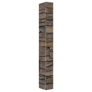 Faux Stone Wall Panel - ALPINE, Russet, 48" Exterior Corner