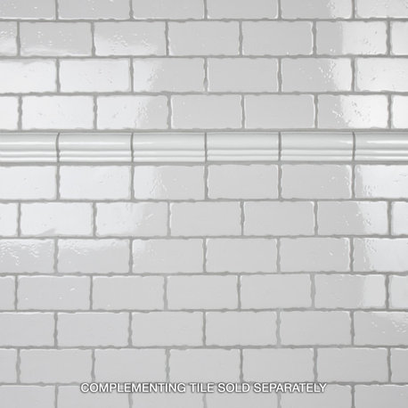 Novecento Ceramic Subway Wall Tile, Blanco
