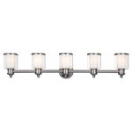 Livex Lighting - Middlebush 5-Light Bath Vanity, Brushed Nickel - A magnificent home lighting choice, the Middlebush collection five light bath light effortlessly blends traditional style with clean, modern-day materials.
