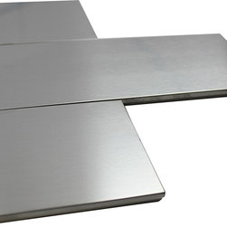 3x9 Silver Matte Subway Glass Tiles - Home Accessories & Decor