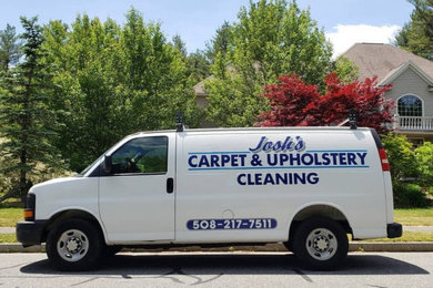 Josh’s Carpet Cleaning Van on Site in Bridgewater, MA